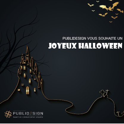 Copie de Flyer "Happy Halloween" Noir et Or