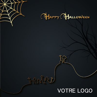Flyer "Happy Halloween" Noir et Or