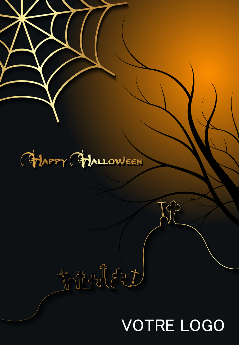 Flyer "Happy Halloween" Noir et Orange