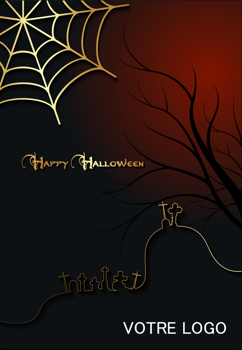 Flyer "Happy Halloween" Noir et Rouge