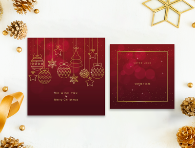 Carte de vœux personnalisable "We Wish You A Merry Christmas"