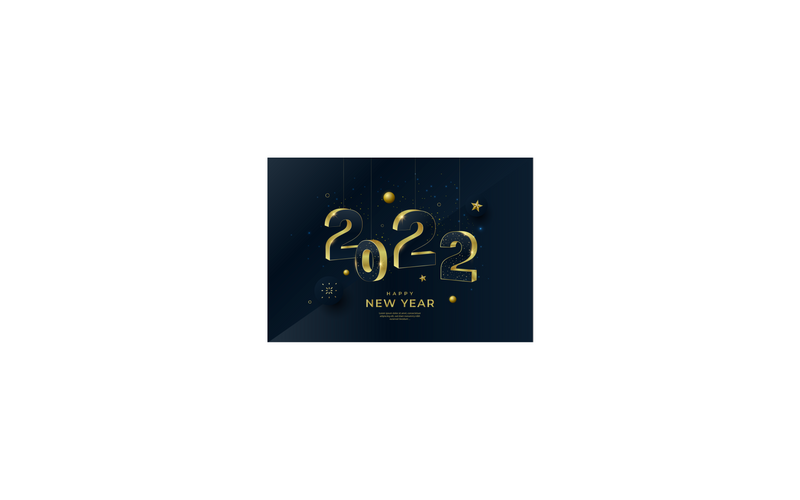 Carte de vœux "Happy New Year 2022"