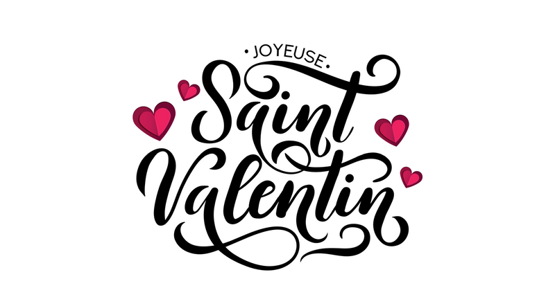 Adhésif "Joyeuse Saint-Valentin"